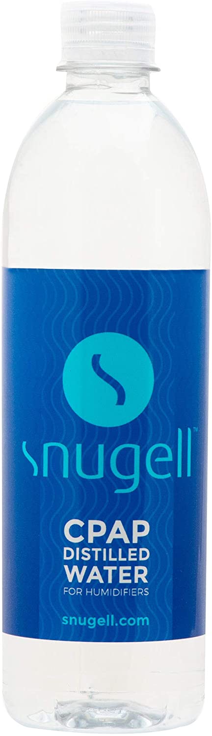 Single bottle of Snugell Distilled Water.