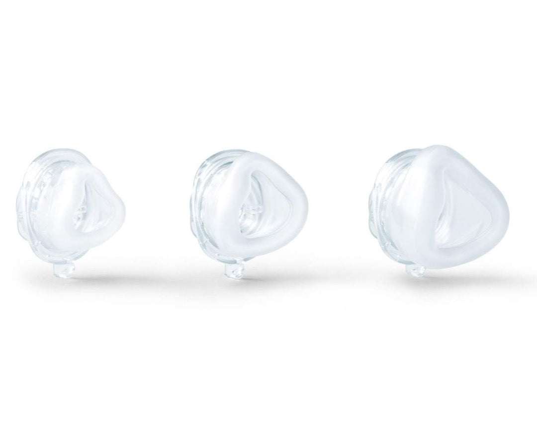 Three cushion sizes for Wisp Pediatric Mask Fit Pack.