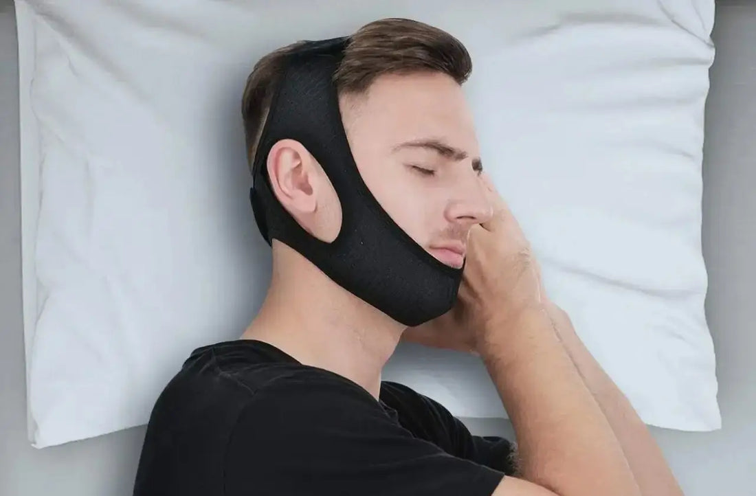 Men sleeping using Chinstrap