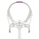 Front view of grey headgear and nasal mask frame with silicone cushion for the AirFit N20 Complete Mask System For Her.