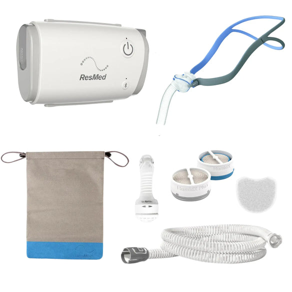AirMini Autoset Travel CPAP Machine with AirFit P10 CPAP Mask Bundle