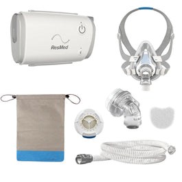 AirMini Autoset Travel CPAP Machine with AirTouch F20 CPAP Mask Bundle