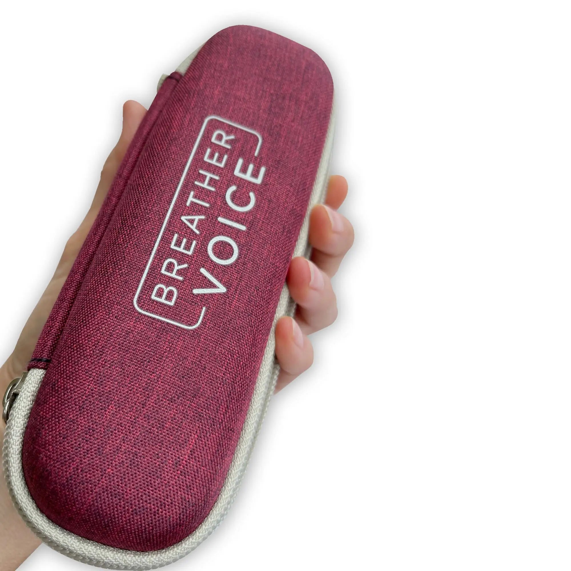 Breather voice case in hand.