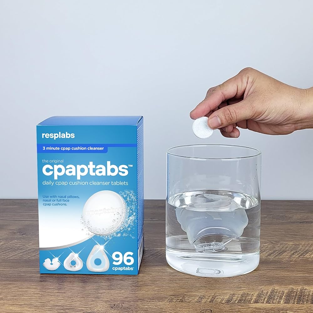 CPAP tabs in water cup