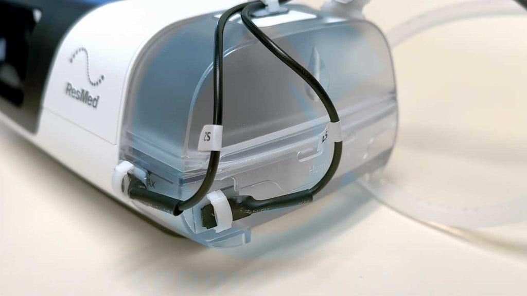 Water chamber plugged into CSpring MK2 with ResMed AirSense 11