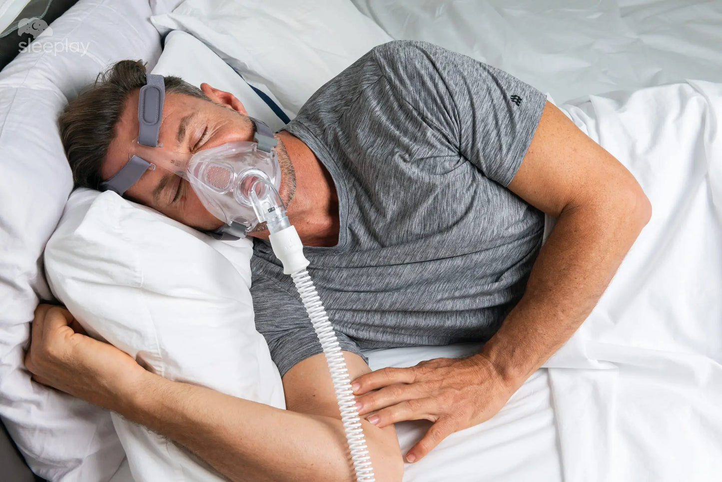 Side sleeping with Simplus mask.