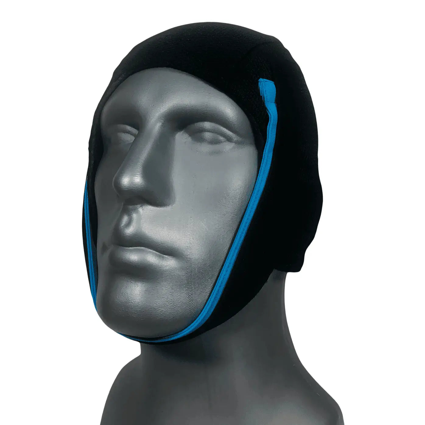 Front view of Knightsbridge Dual Band Chin Strap in black