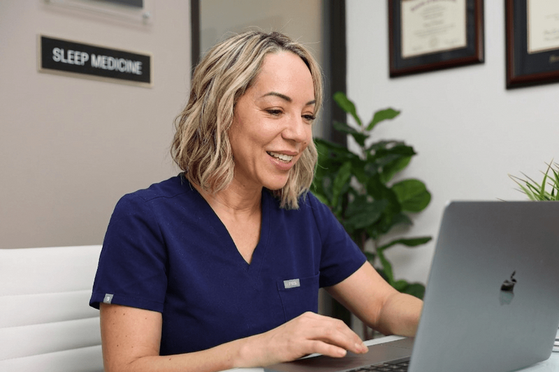 Our sleep doctor taking a meeting