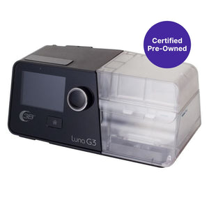 Left front angled view of 3B Luna G3 CPAP machine