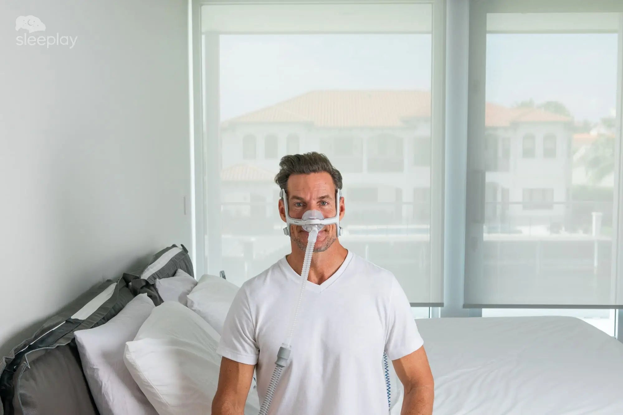 Men using AirFit N20 CPAP Mask.