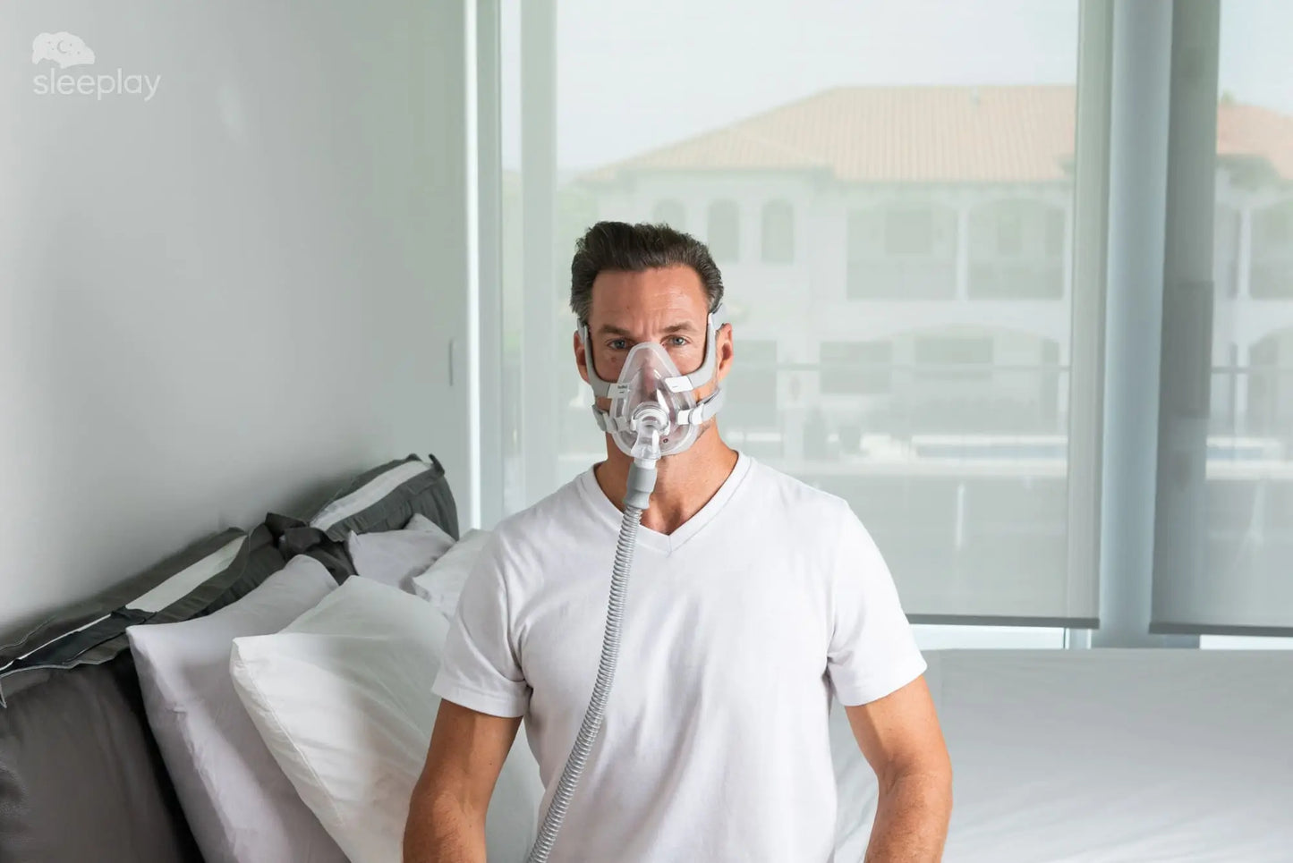 Men using AirFit F20 CPAP Mask.