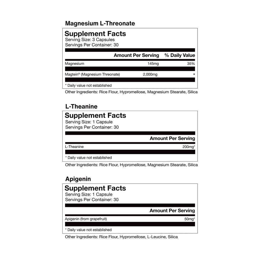 Nightly Sleep 30-Day Magnesium L-Threonate & Apigenin Sleep Aid