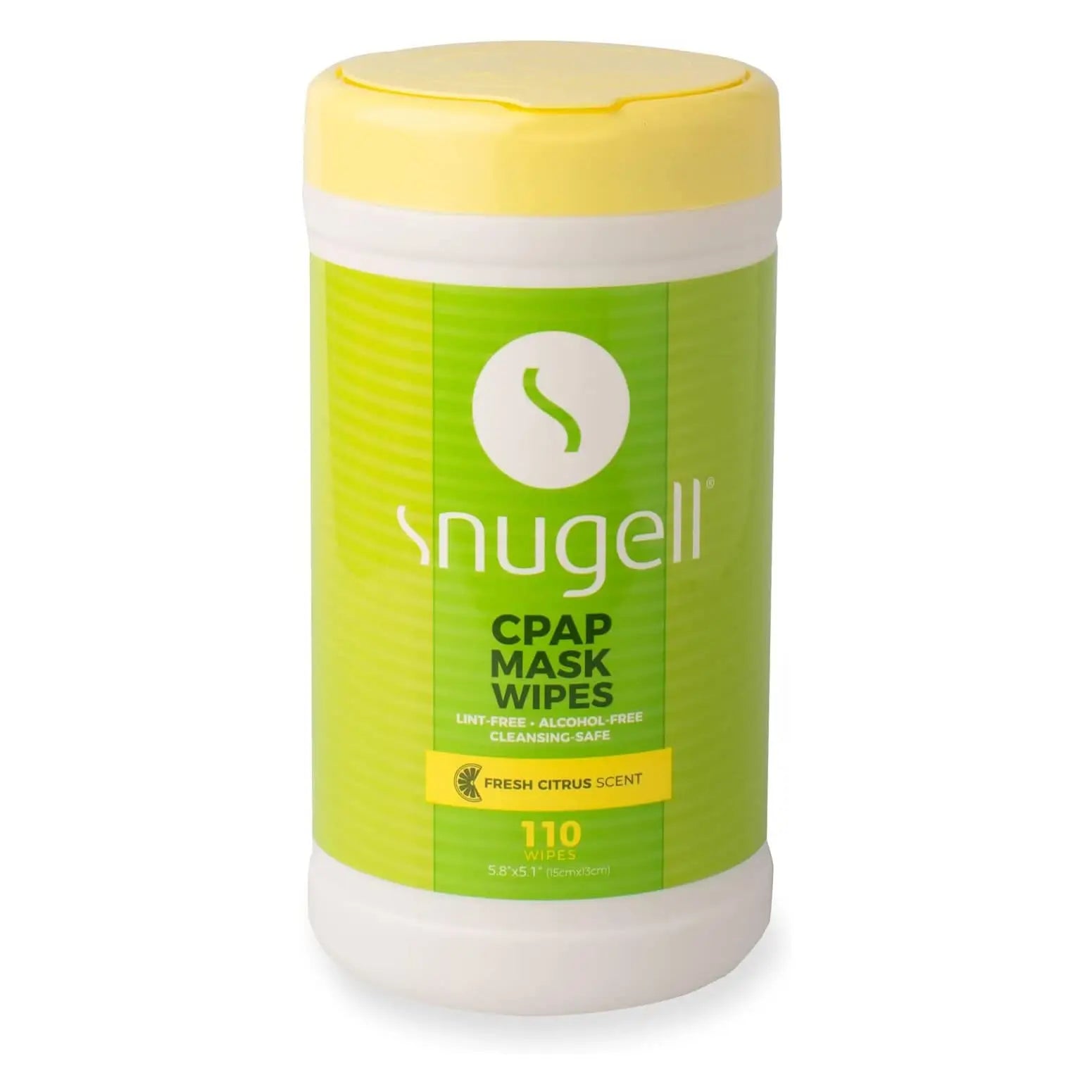 Front view of Snugell CPAP Mask Wipes Citrus.