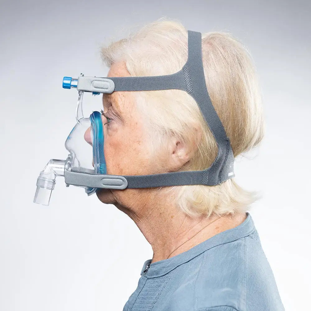 woman using the Sleepnet V3 CPAP Full Face Mask side view