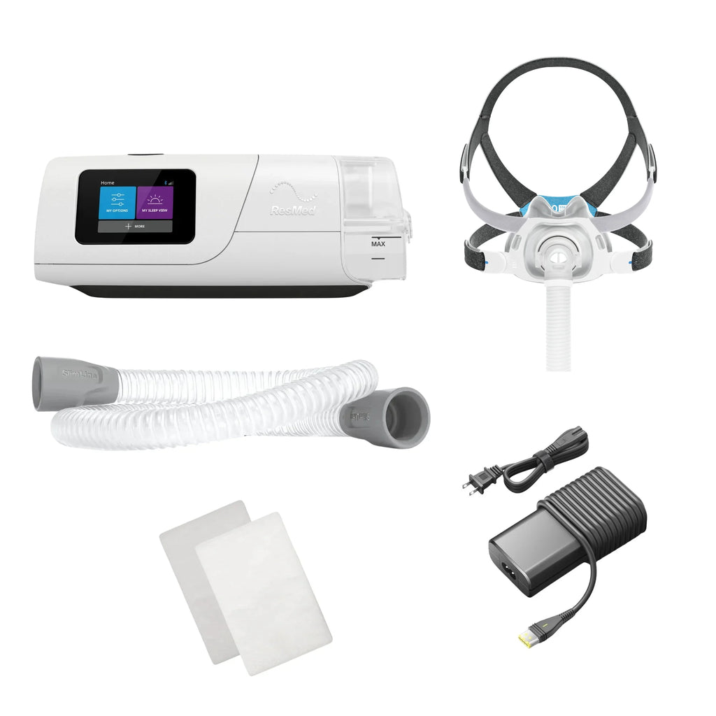 ResMed AirCurve 11 VAuto bundle with AirTouch F40 full face mask, tubing, filters and power supply