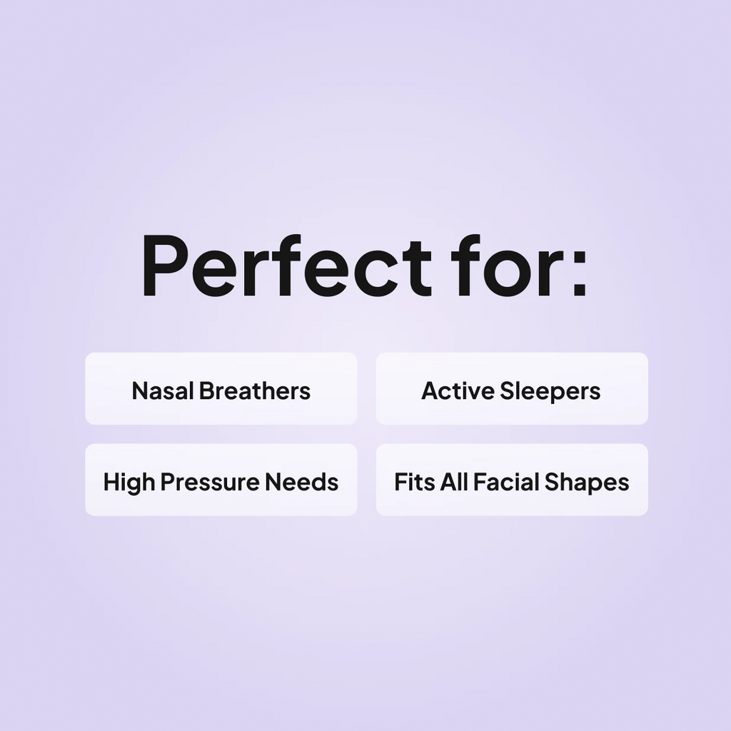 ResMed AirFit N20 nasal CPAP mask is perfect for nasal breathers, active sleepers, high pressure needs, and all facial shapes.