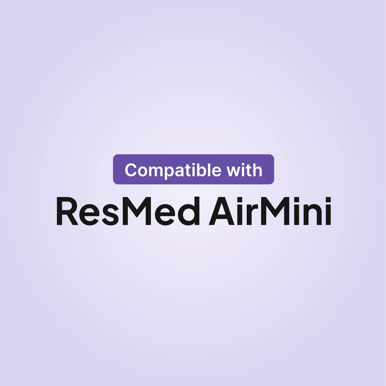 AirMini Disposable Fine Filters compatibility infographic: designed exclusively for the ResMed AirMini travel CPAP machine.