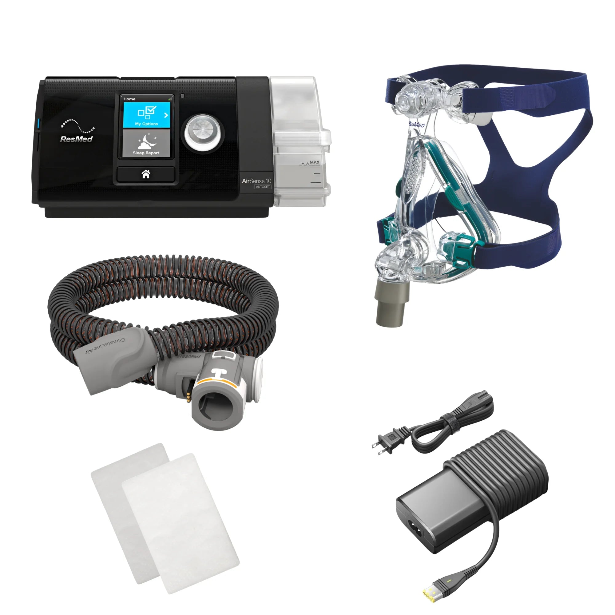 AirSense 10 AutoSet Bundle with Mirage Quattro Full Face Mask