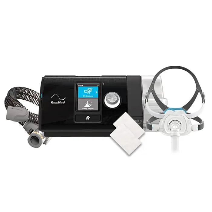 Airsense 10 auto set connected bundle with airfit f40 full face mask.