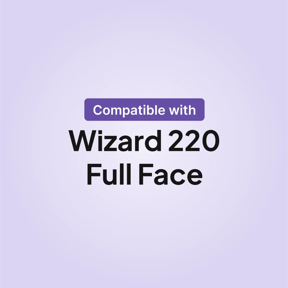 Apex Wizard 220 full face CPAP mask compatibility infographic for cushion replacement