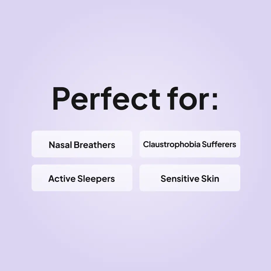 Bleep DreamPort CPAP Solution for nasal breathers, claustrophobia, active sleepers, sensitive skin