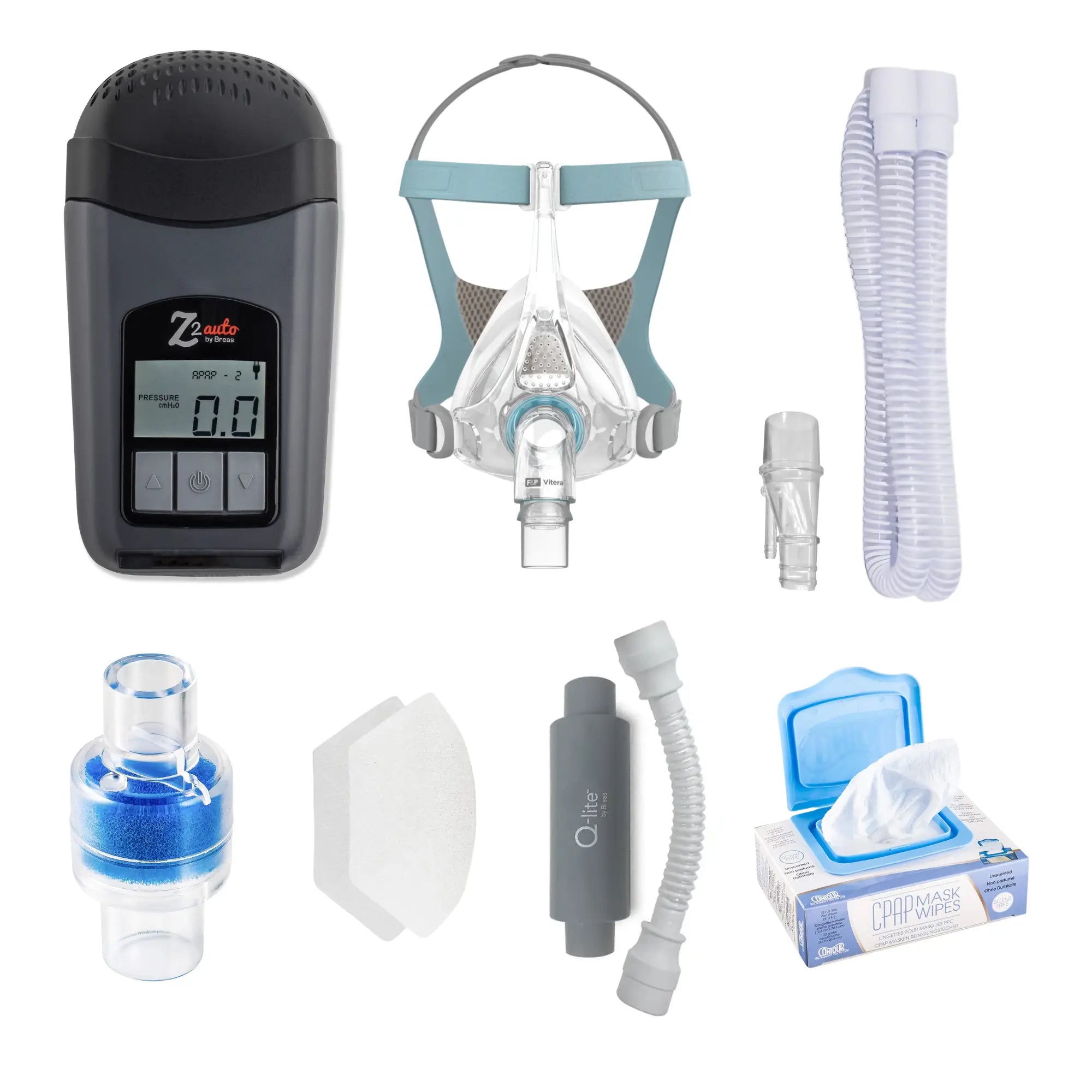 Breas Z2 Auto Travel CPAP Machine Vitera Bundle