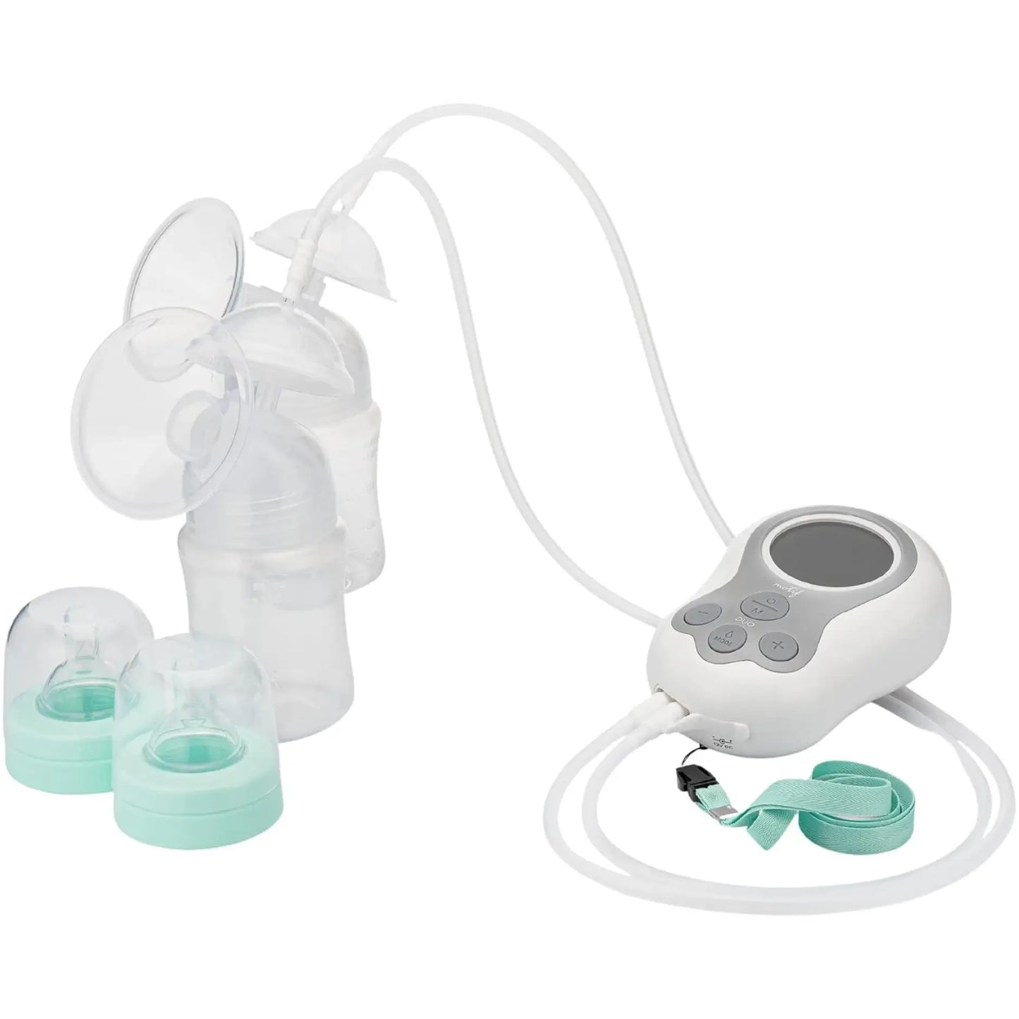 Motif Duo Double Electric Breast Pump, lightweight and portable, perfect for hands-free pumping on the go.