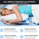 L Shaped Body Pillow Contour for back, side and stomach sleepers.