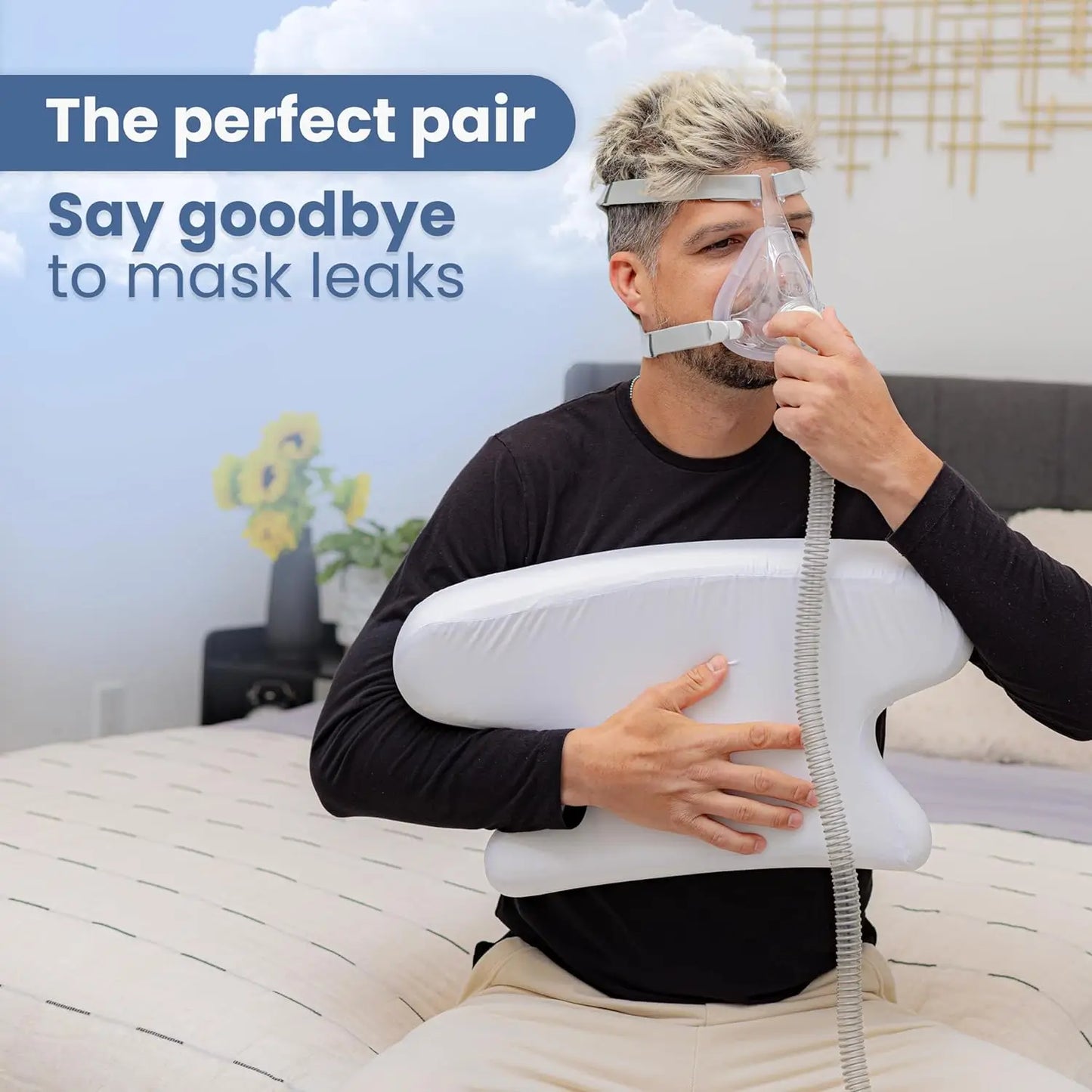 no more leaks with the CoolPAP Pillow Contour Pillow for CPAP