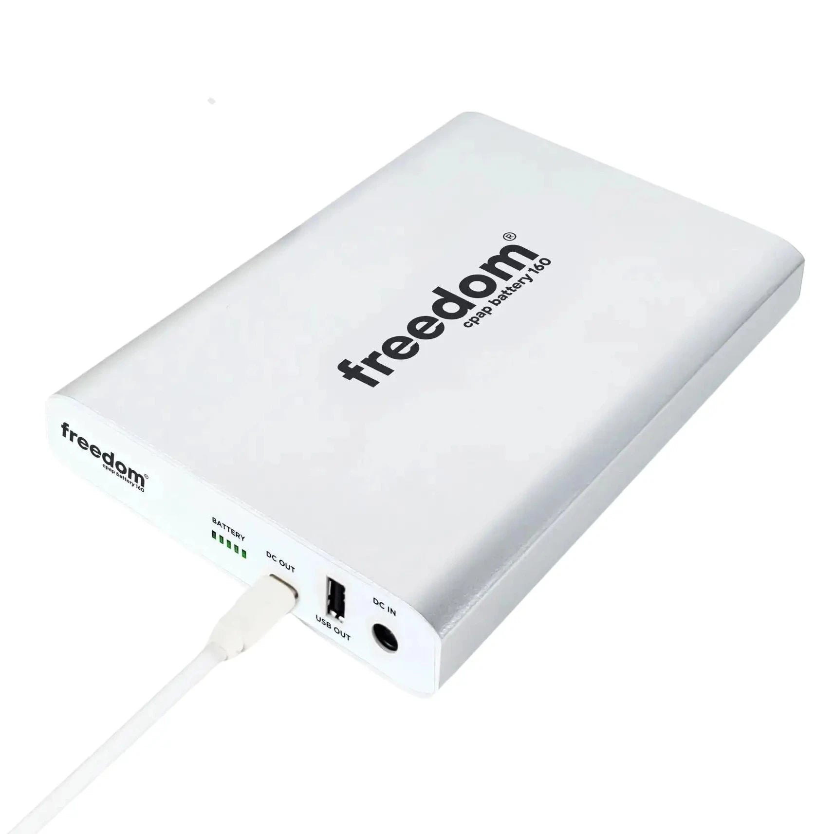 Freedom 160 CPAP Battery Backup Power Supply, a reliable solution for uninterrupted sleep therapy during power outages or travel.