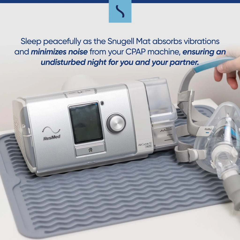 CPAP Nightstand Protector Mat for CPAP & BiPAP Machines minimizes the noise