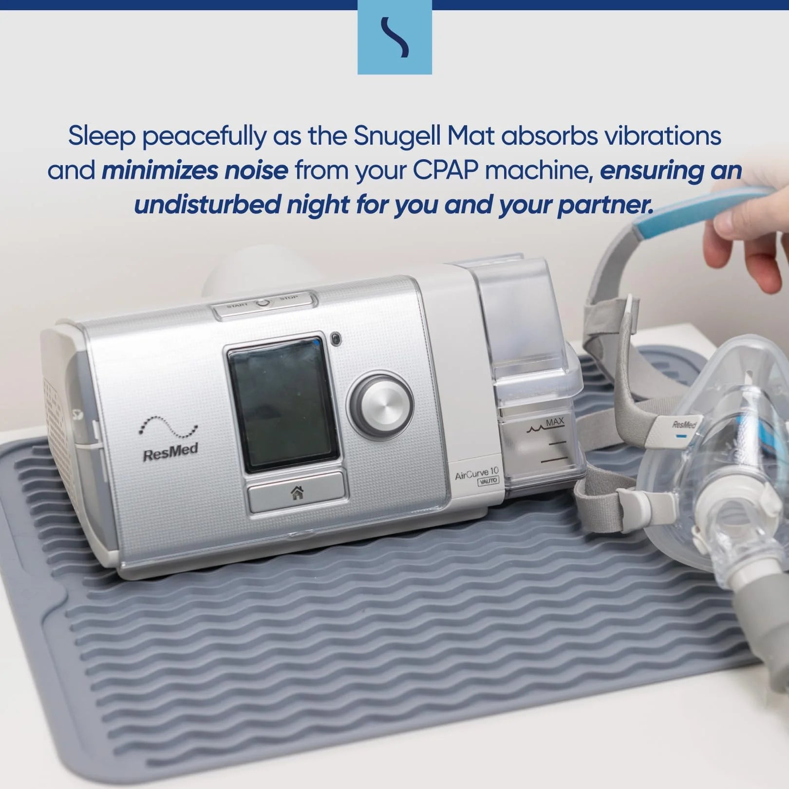 CPAP Nightstand Protector Mat for CPAP & BiPAP Machines minimizes the noise