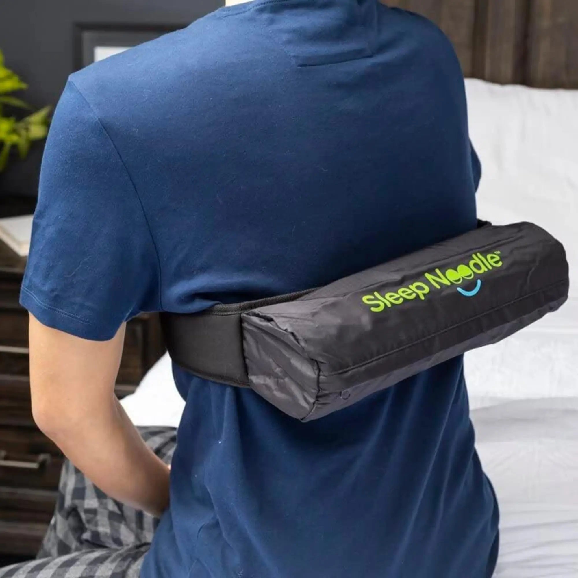 CPAPology Sleep Noodle Positional Therapy Aid for Snoring man