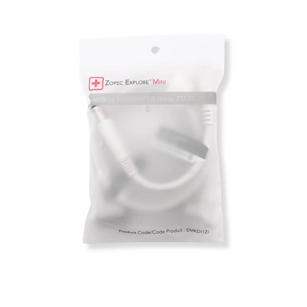 DC Adapter for DeVilbiss & Breas Z1/Z2 CPAP with Zopec Explore mini Battery package 