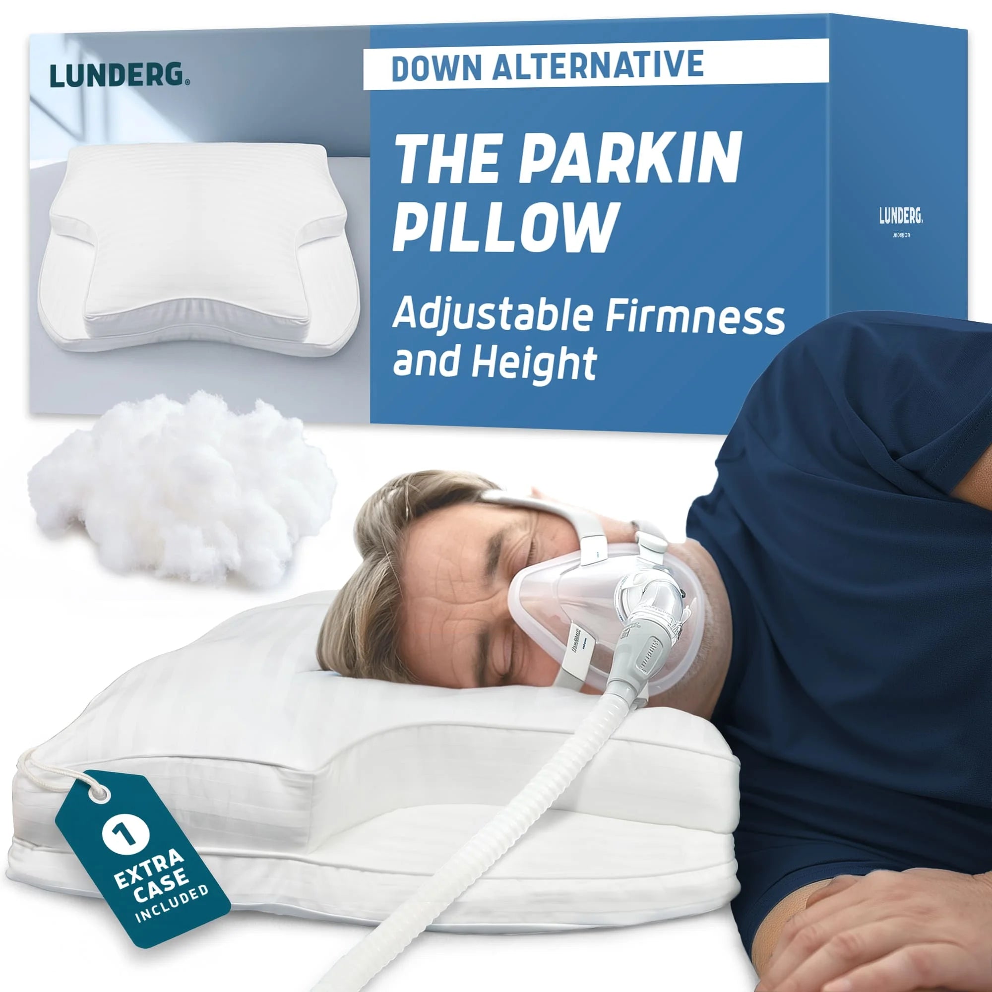 Down Alternative Parkin CPAP Pillow by Lunderg, view 10