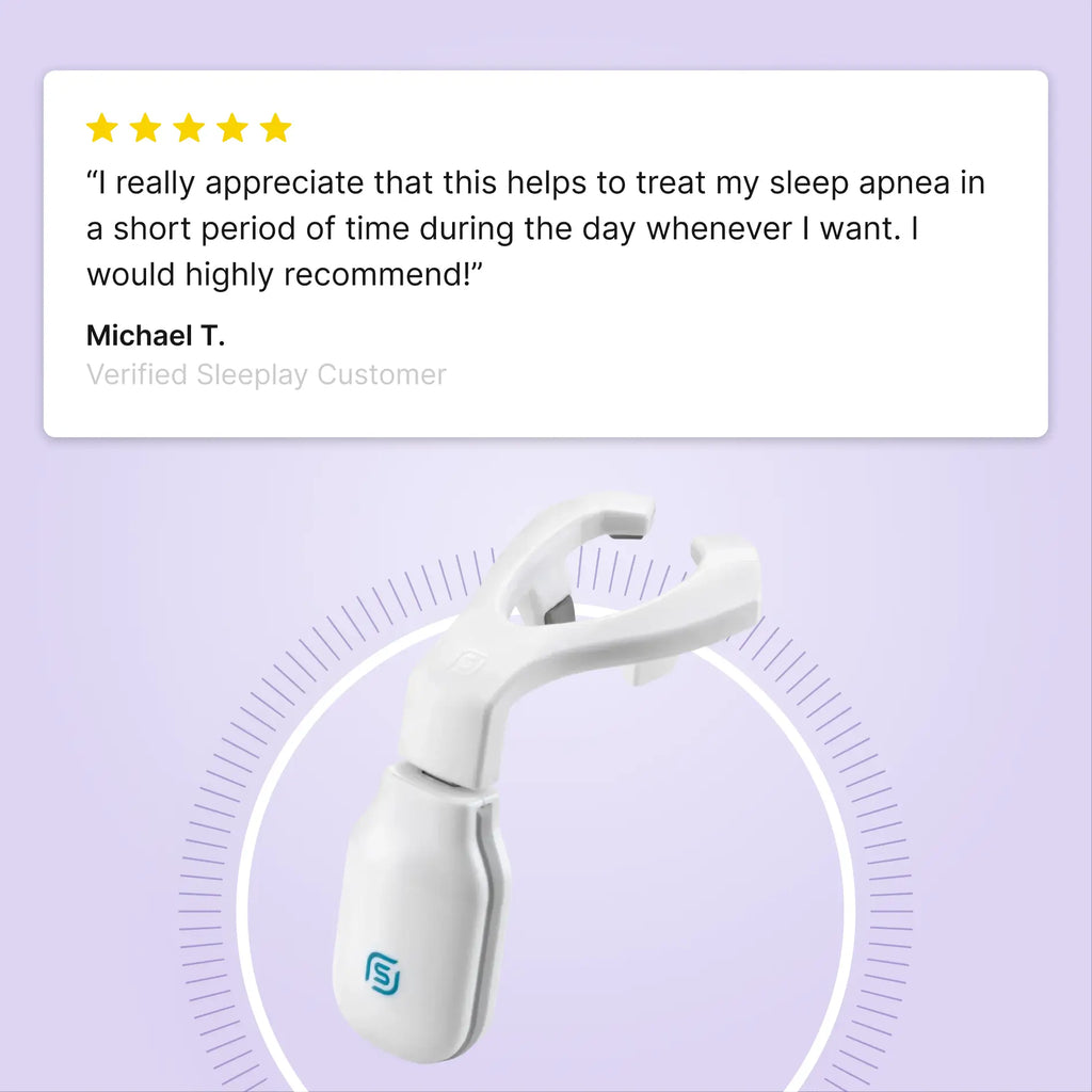 Five star Sleeplay customer review of the eXciteOSA daytime therapy device