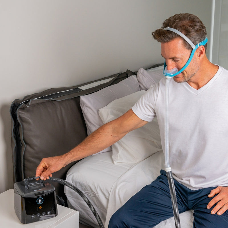 Man using the Fisher & Paykel Sleepstyle.