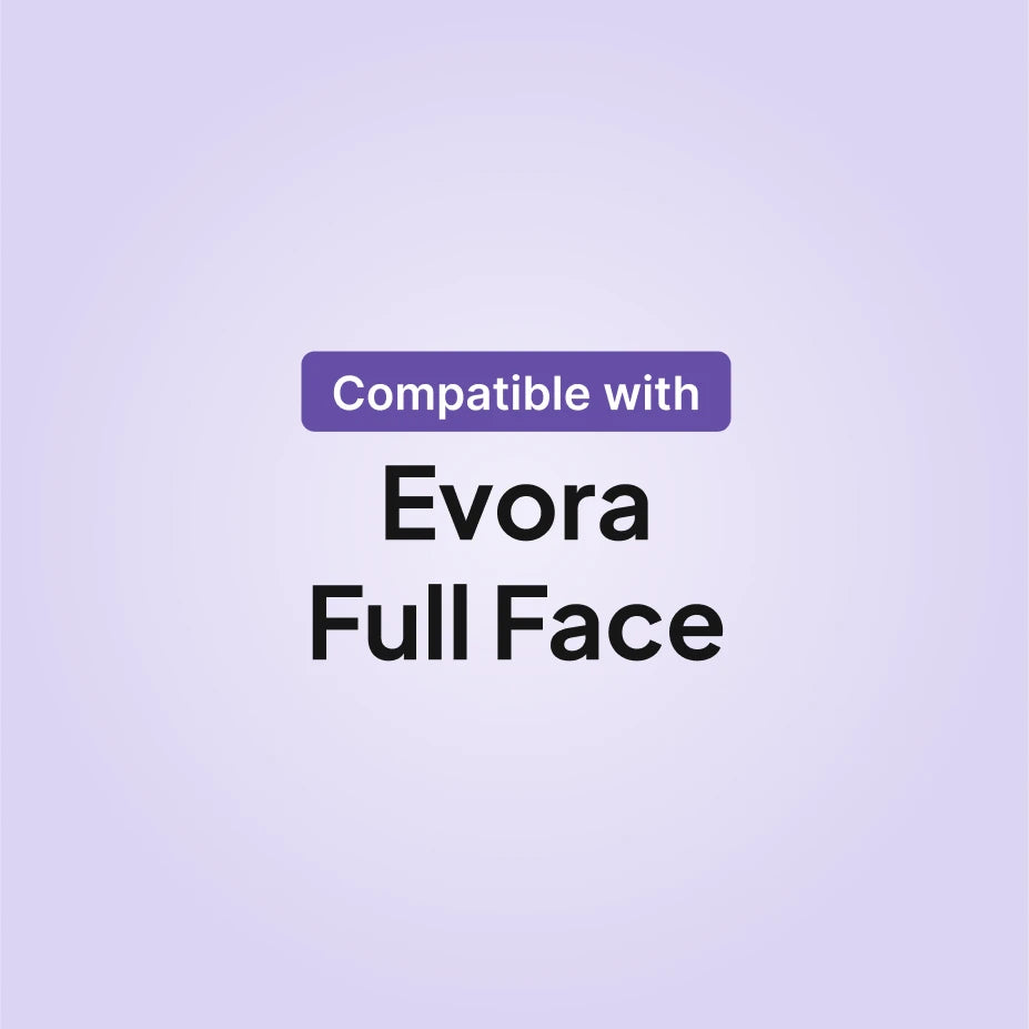 Fisher and Paykel Evora full face CPAP mask compatibility infographic for cushion replacement