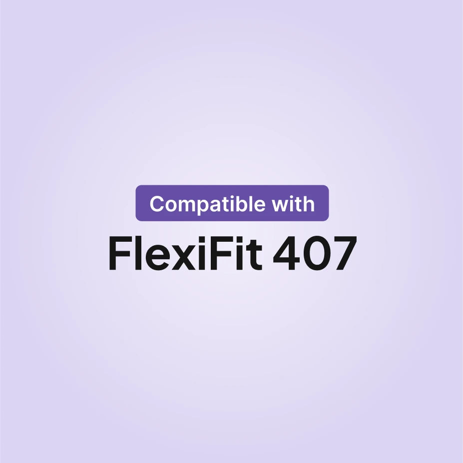 Fisher and Paykel FlexiFit 407 nasal CPAP mask compatibility infographic for cushion and seal replacement