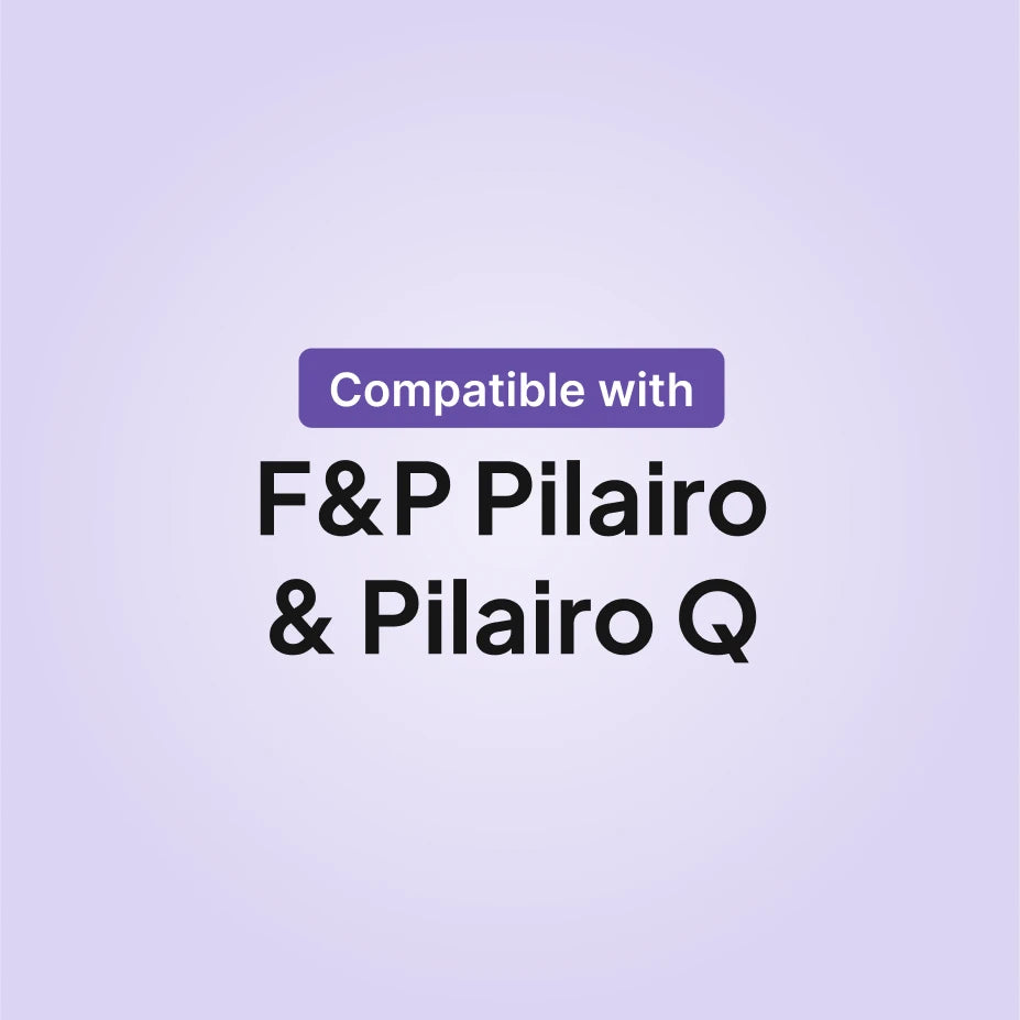 Fisher and Paykel Pilairo and Pilairo Q nasal pillow CPAP mask compatibility infographic for AirPillow seal replacement