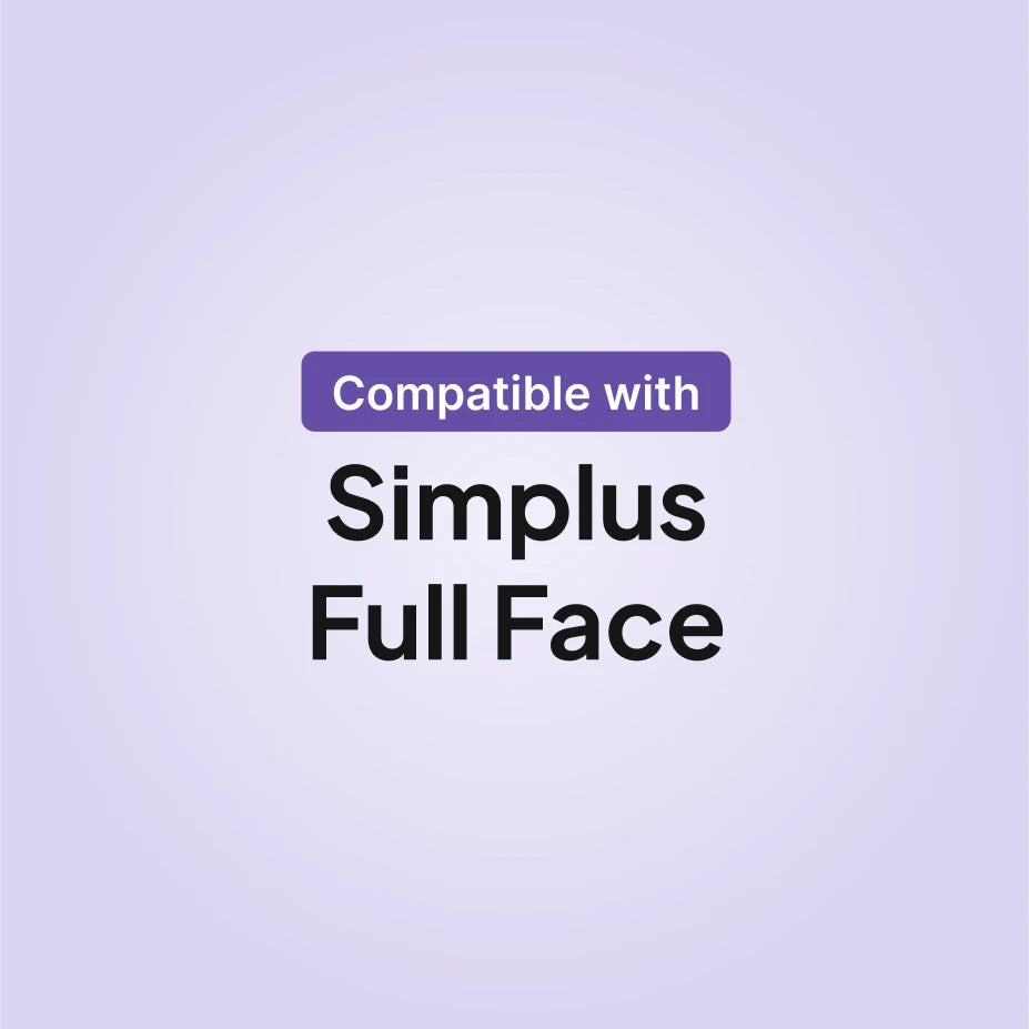 Fisher and Paykel Simplus full face CPAP mask compatibility infographic for cushion replacement