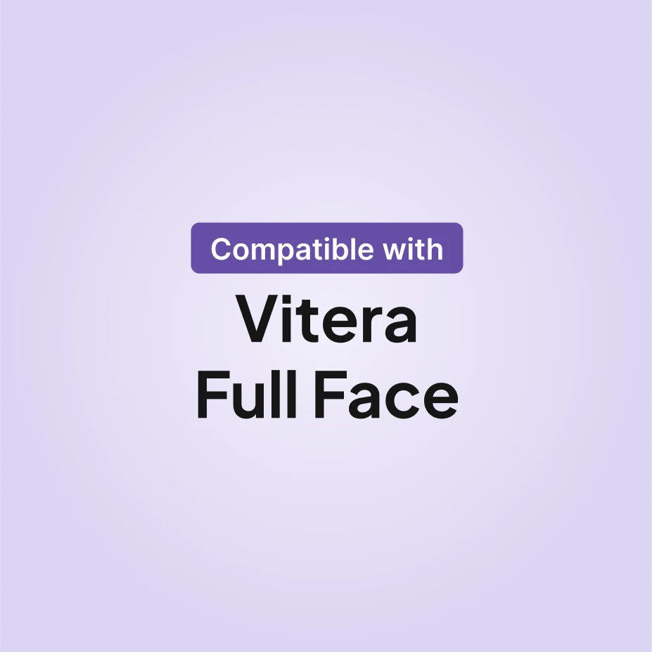 Fisher and Paykel Vitera full face CPAP mask compatibility infographic for cushion replacement
