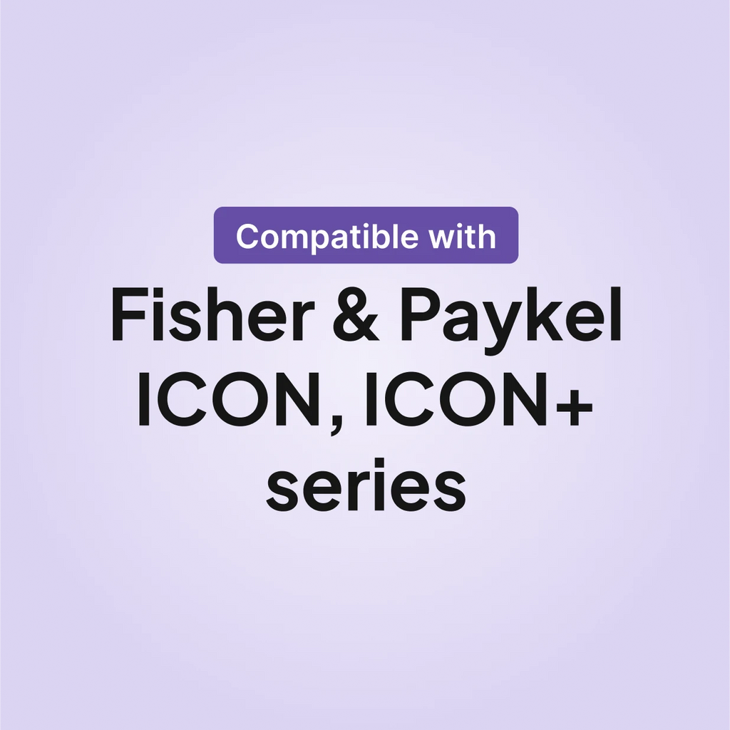 Fisher and Paykel ICON series water chamber compatibility chart showing Fisher and Paykel ICON and ICON+ series heated humidifiers.