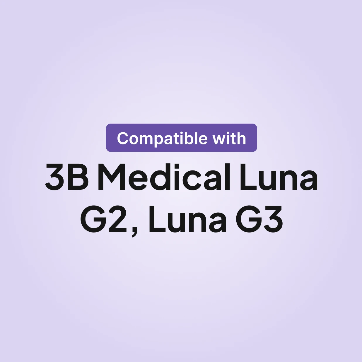 Luna CPAP disposable air filter compatibility chart showing 3B Medical Luna G2 and Luna G3 machines.