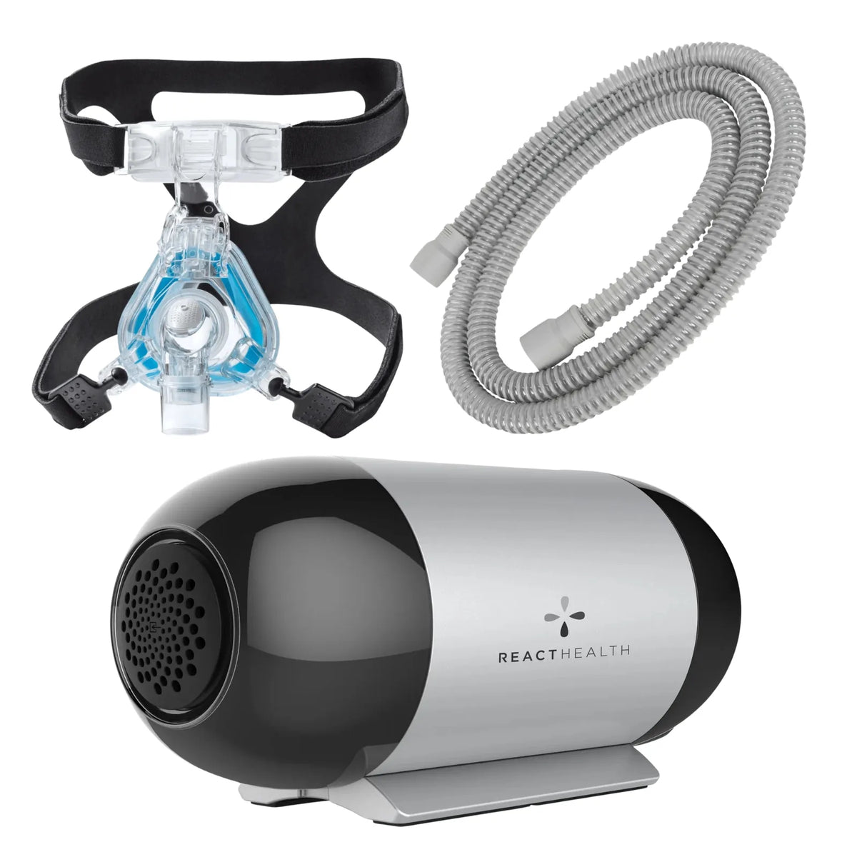 React Health Luna TravelPAP travel CPAP machine bundled with the ComfortGel Blue mask