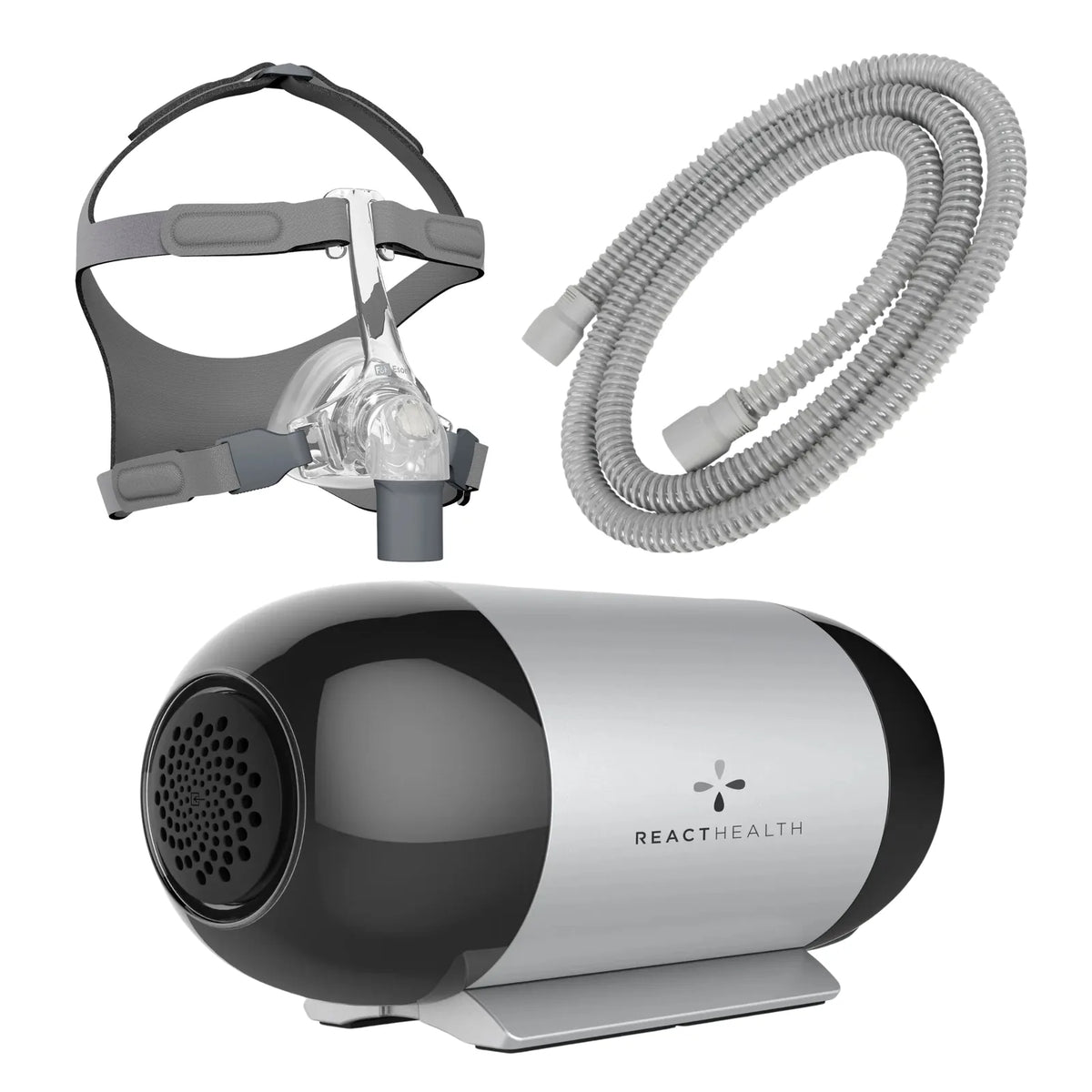 React Health Luna TravelPAP travel CPAP machine bundled with the F&P Eson Nasal Mask mask
