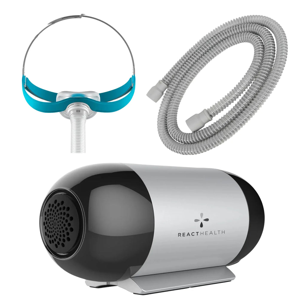 React Health Luna TravelPAP travel CPAP machine bundled with the Evora Nasal mask