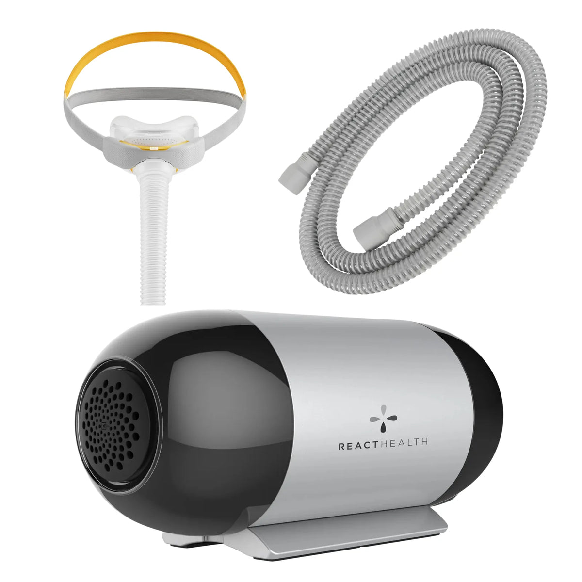 React Health Luna TravelPAP travel CPAP machine bundled with the F&P Solo Nasal mask