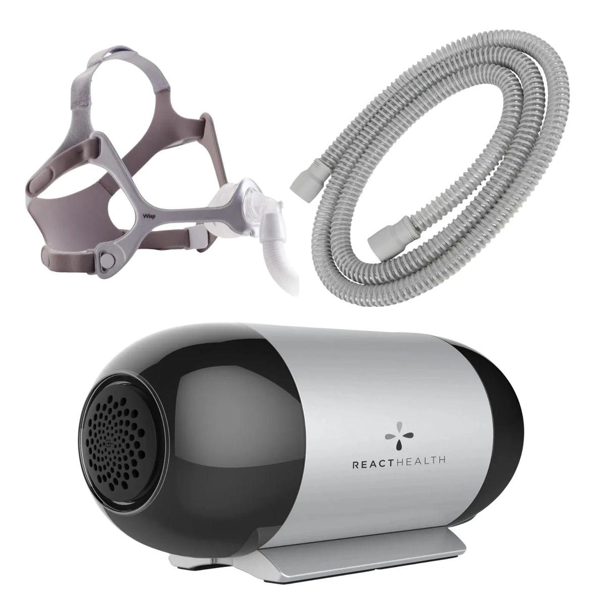 React Health Luna TravelPAP travel CPAP machine bundled with the Wisp Nasal mask