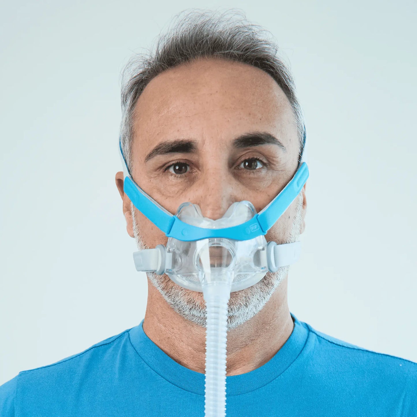 man using the Fisher & Paykel Evora™ Full Face CPAP Mask with Headgear front View